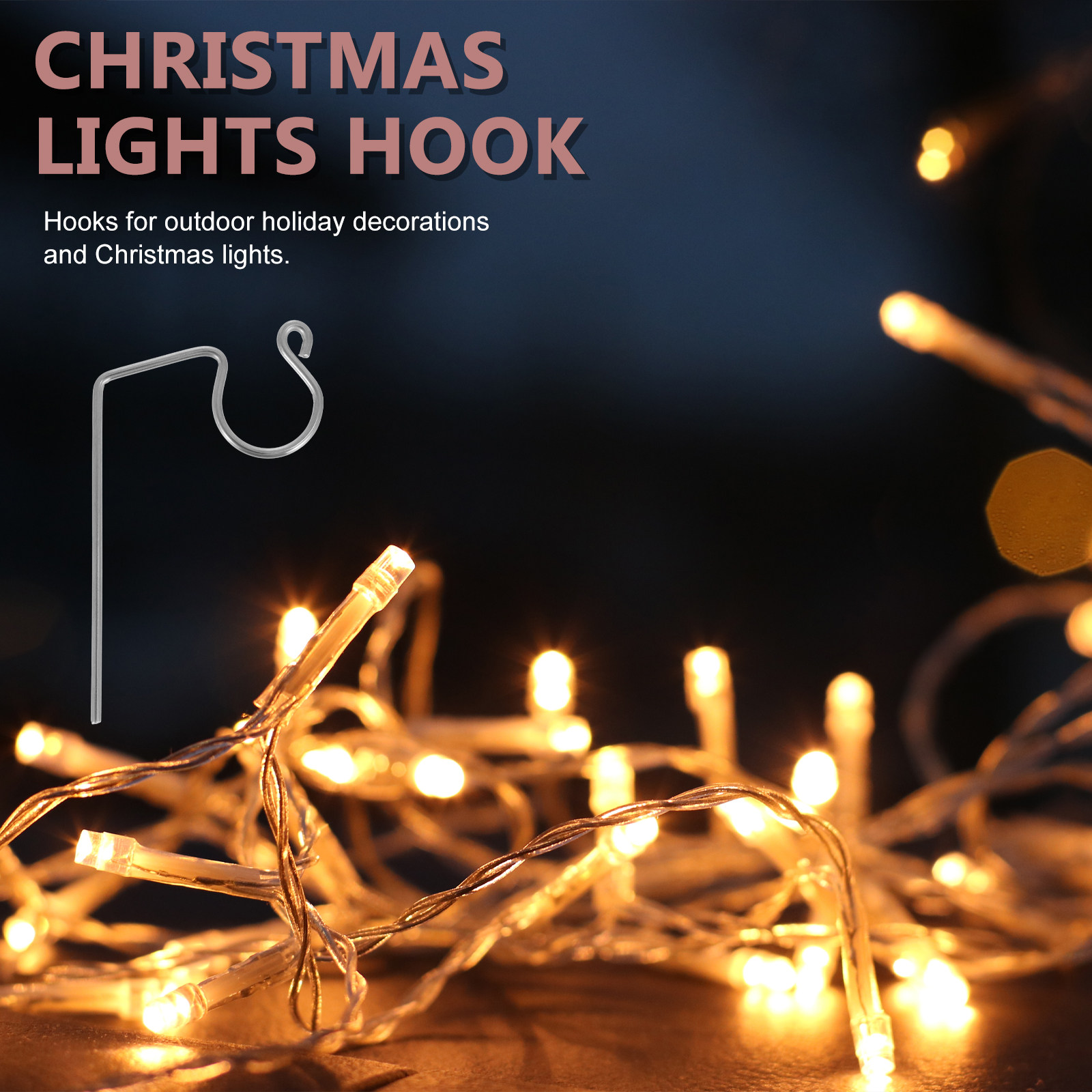 50Pcs Metal Light Hooks Christ - Christmas Lights Outdoor recension och pris