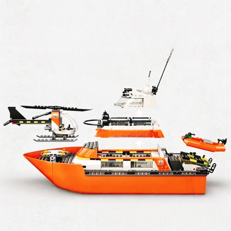 742PCS Rescue Boat Helicopter  - Lego Set City recension och pris