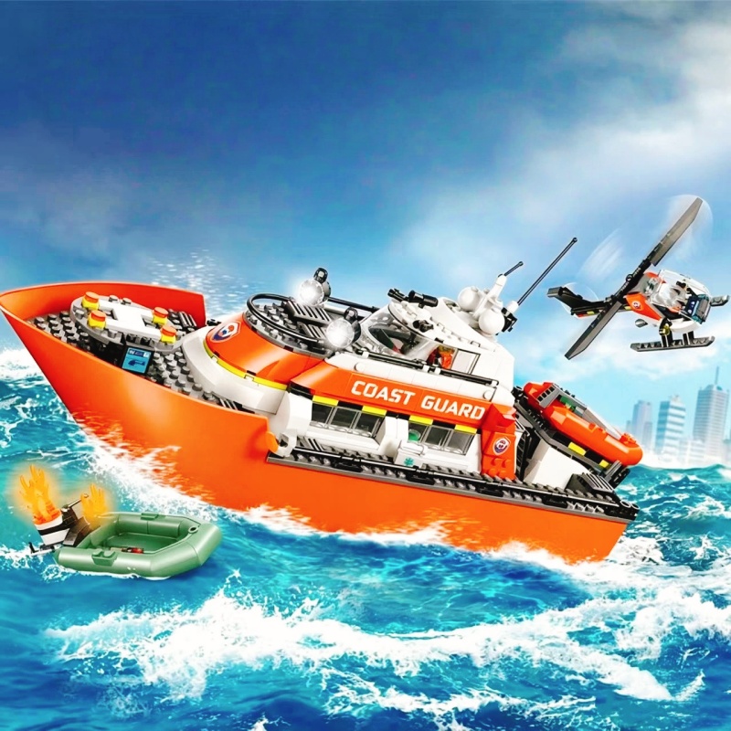 742PCS Rescue Boat Helicopter  - Lego Set City recension och pris