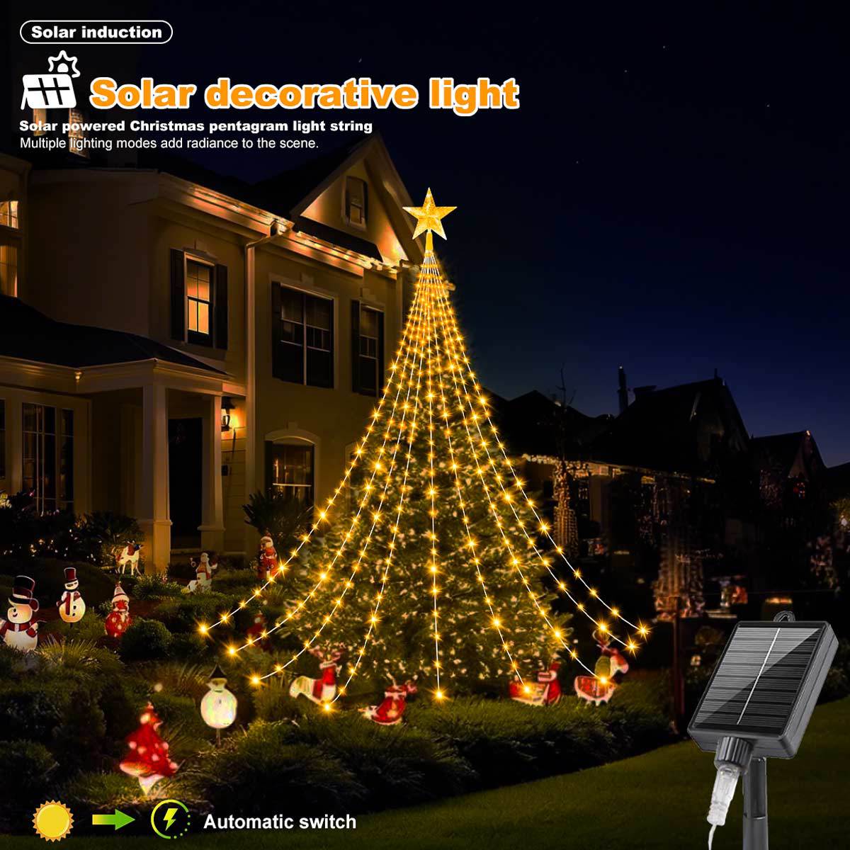 Christmas Decoration Solar Str - Christmas Lights Outdoor recension och pris