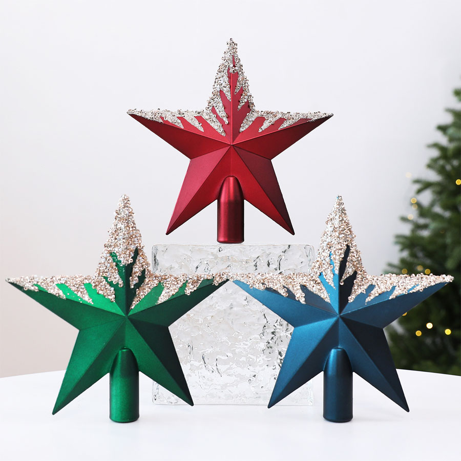 Electroplated Painted Tree Top - Star Tree Topper recension och pris