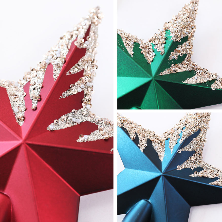 Electroplated Painted Tree Top - Star Tree Topper recension och pris