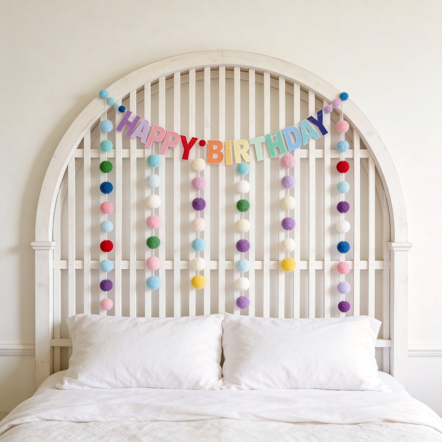 2Pcs 2.5-Meter Colorful Happy  - Ornament Ball Set recension och pris