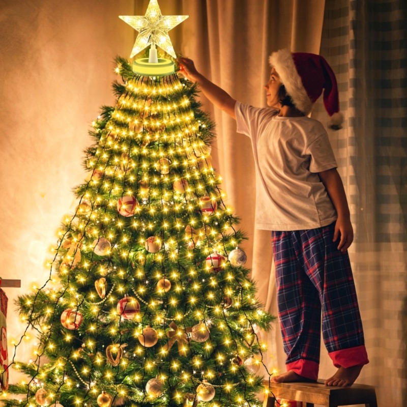 Christmas Tree Ring Lights Sta - Star Tree Topper recension och pris